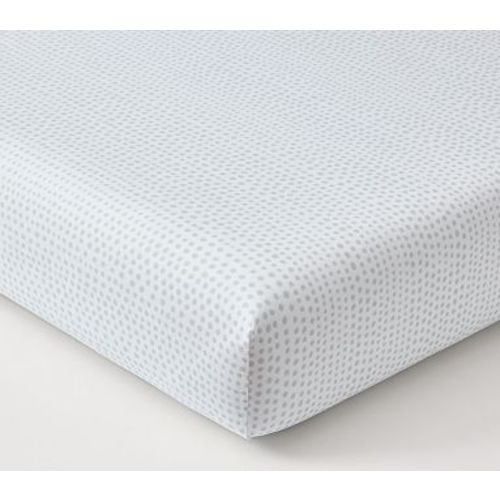 Organic Falling Dot Crib Fitted Sheet , Crib Fitted , Sage