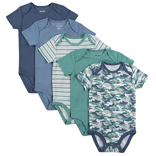 Hanes Baby and Toddler Ultimate Flexy Short Sleeve Bodysuit (5 Pack)