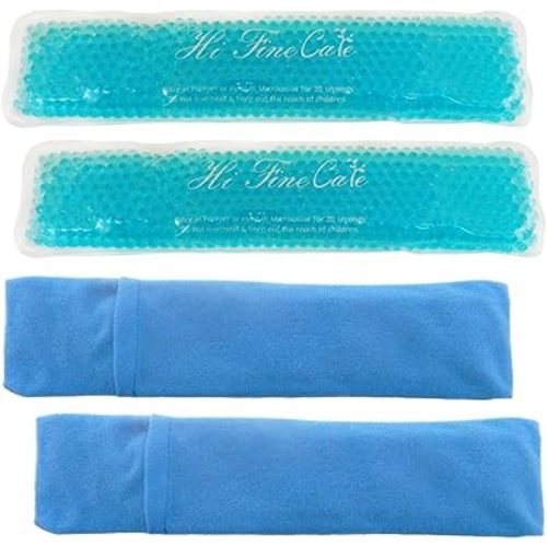 Postpartum Ice Pack, Perineal Cooling Pad for Postpartum Hemorrhoid Pain Relief, Hot Cold Packs for Women After Pregnancy and Delivery, 2 Ice Pack and 3 Cover (Blue Bead)