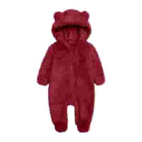 Elainilye Fashion Unisex Baby Clothes Newborn Boys Girls Plush Cute Bear Ears Winter Thick Warm Jumpsuit Romper, Sizes 0-3 Months