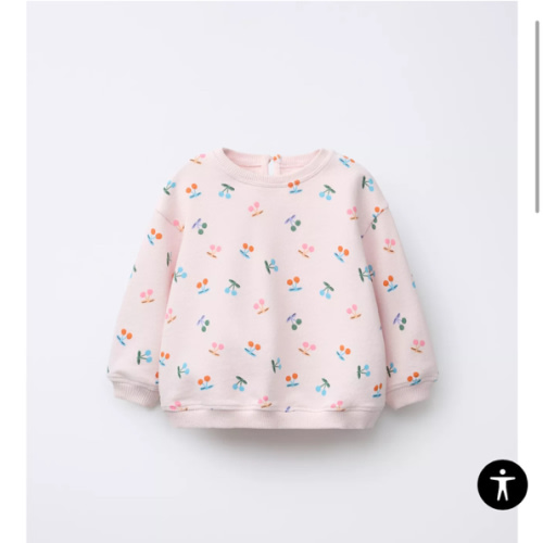 CHERRY PRINT SWEATSHIRT - Pink | ZARA United States