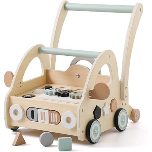 Wooden Baby Walker, Baby Push Walker, Montessori Wooden Walkers for Babies, Baby Walkers for Boys and Girl