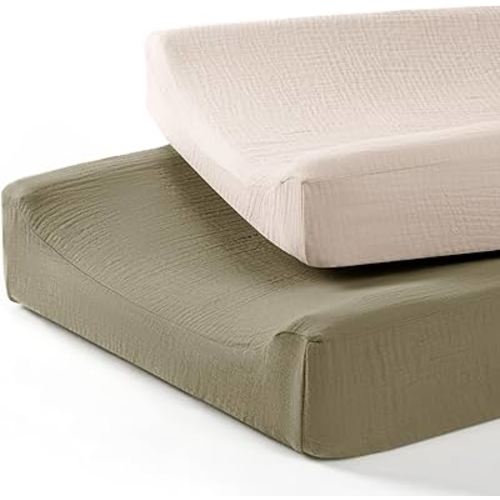 lulumoon Baby Changing Pad Cover: Muslin Diaper Changing Table Pad Cover - Changing Pad Sheets for Girls Boys