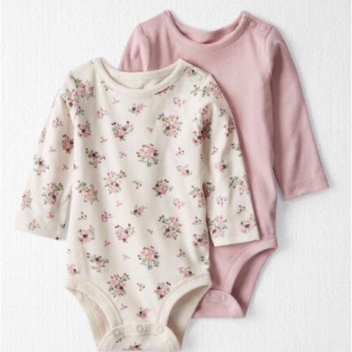 Baby 2-Pack Organic Cotton Rib Bodysuits