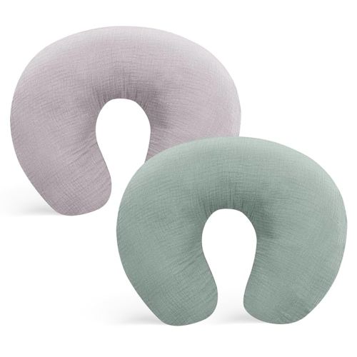 Amazon.com: Winmany 2 Pack Muslin Nursing Pillow Covers Soft Cotton Newborn Breastfeeding Pillow Cover Baby Feeding Pillow Slipcover Shower Gifts for Boys Girls (Orange + Rainbow) : Baby