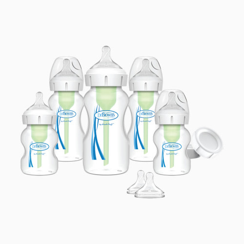 Dr. Brown's Anti-colic Options+ Wide-Neck Baby Bottle Newborn Feeding Gift Set