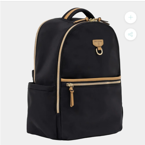On-The-Go Diaper Bag Backpack in Black/Tan