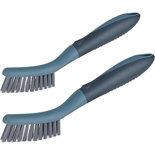 PHYEX 2 Packs Small Brushes for Cleaning, Stiff Bristle Grout Scrub Brushes for Kitchen, Bathroom, and Tile Floors, Ideal for Gaps, Crevices, and Window Tracks