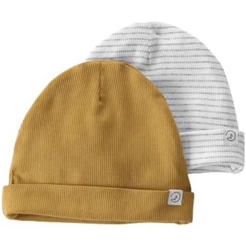 little planet by carter's Unisex Baby 2-Pack Caps Made with Organic Cotton