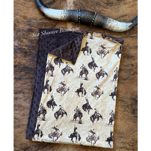 Wild ride baby Minky blanket
