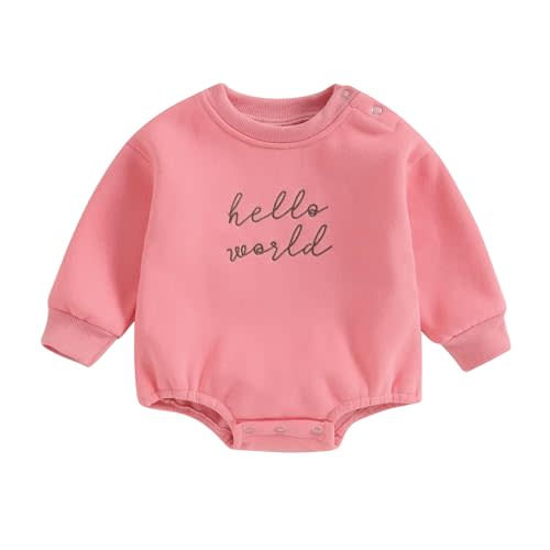 VISGOGO Newborn Infant Baby Boy Girls Oversized Romper Little Dude Sweater Onesie Coming Home Outfit Neutral Clothes