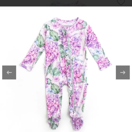 You Had Me At Hydrangea Ruffle Footie