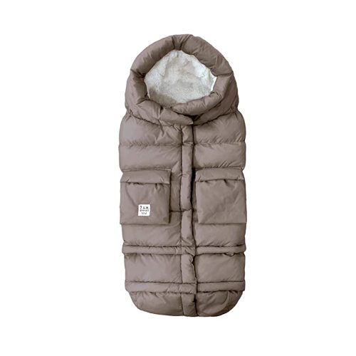 7AM Enfant Stroller & Carseat Footmuff - Adjustable Winter Car Seat & Stroller Zipper Blanket for Boy & Girl, Multi Purpose Fleece Lined Warm Hooded Sleeping Bag for Baby, Water Repellent | (6M - 4T) - Chestnut