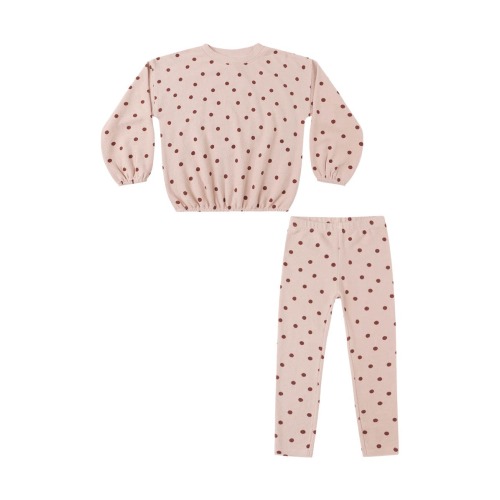 Rylee + Cru Polka Dot Knit Top & Leggings Set [3-6 Month]