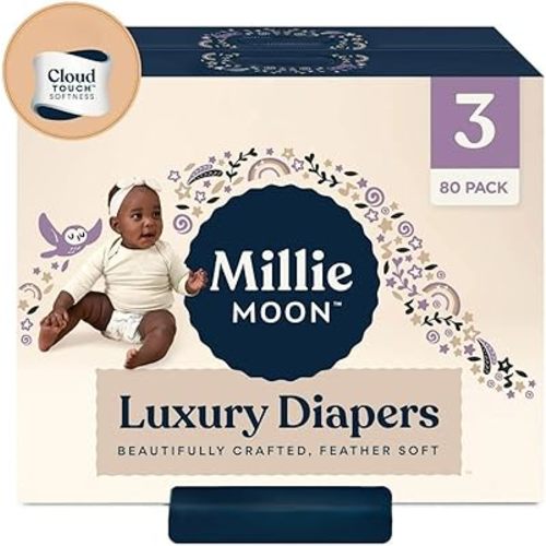 Millie~Moon Luxury Diapers ~ (Size-3 and Count-80)