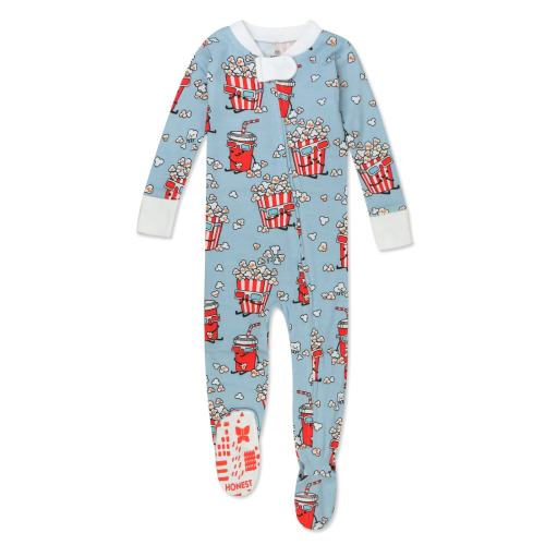 Honest Baby Clothing Organic Cotton Baby Boy/Girl Snug Fit Footed Sleeper Fourth of July Pajamas, Sizes 12 Months -24 Months