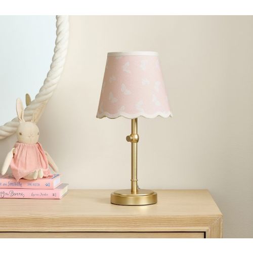 Amelia Butterfly Printed Shade Adjustable Table Lamp (15" - 18")