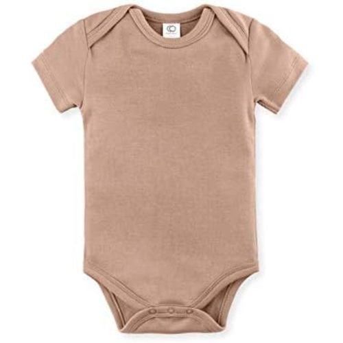 Colored Organics Unisex Newborn 100% Organic Cotton Bodysuit - Short Sleeve Infant One Piece - Baby Boy and Girl Clothing