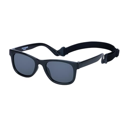 COCOSAND Baby Sunglasses with Strap Polarized Flexible Square UV400 for Infant Toddler Boys Girls Age 0-24 Months
