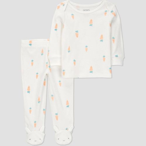 Carter's Just One You® Baby Easter Endcap Carrot Top & Bottom Set - Cream Newborn