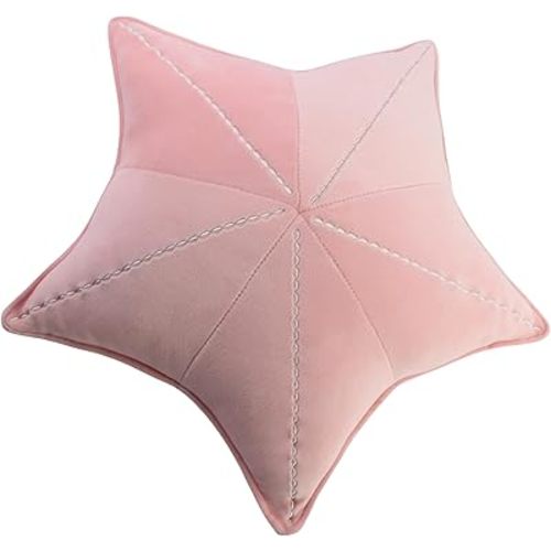 Starfish Shell Pillow Floor Pillow Pillow Sofa Cushion Reading Pillow Car Cushion (Light Pink, 19.6in)