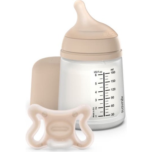 Suavinex Zerø.Zerø™ Small Anti-Colic Adaptable Flow Newborn Bottle & Pacifier Starter Set