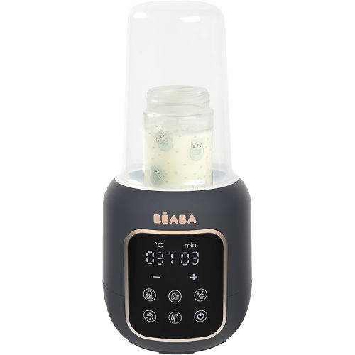 BEABA 5-in-1 Multi Milk Baby Bottle Warmer and Baby Food Warmer, Breastmilk Milk Warmer for Baby, Digital Design, Midnight