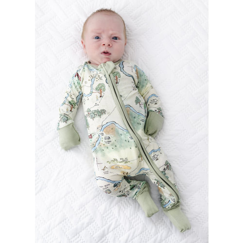 Hundred Acre Woods Bamboo Baby Pajamas, Winnie the Pooh Bamboo Baby Sleepers, Zippered Baby Pajamas, Winnie the Pooh Baby Shower