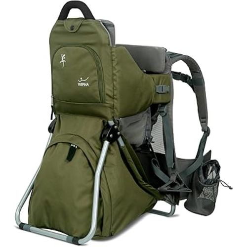 Wipha Baby Backpack Carrier，Toddler Hiking Backpack Carrier with Canopy，Adjustable and Safe Baby Carrier Backpack