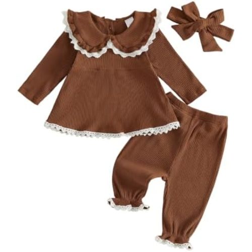 Toddler Baby Girl Clothes Little Girls Fall Outfits Winter 3pcs Pants Set