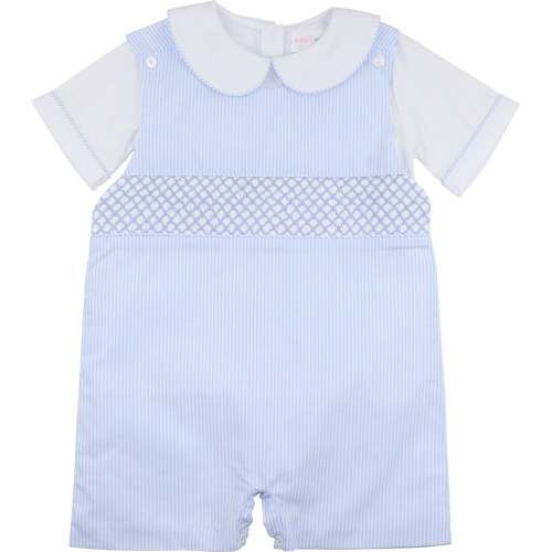 Blue Striped Smocked Jon Jon Set – Cecil & Lou