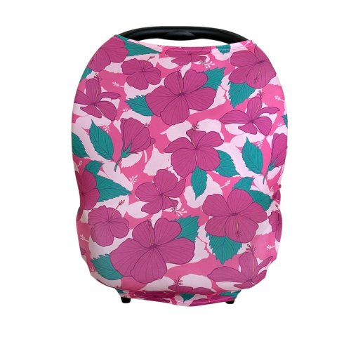Island Pink Hibiscus Car Seat Cover