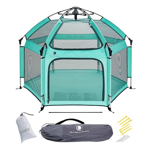 POP 'N GO Baby Playpen - Indoor & Outdoor Playpen for Babies and Toddlers - Baby Beach Tent, Foldable, Portable W/Canopy & Travel Bag - Pop Up Pack and Play Yard