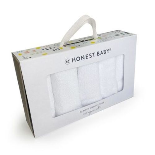 10-pack Everyday Easy Organic Cotton Washcloths Gift Set Bright White