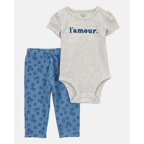 Baby 2-Piece L'Amour Short-Sleeve Bodysuit Pant Set - Carter's | Carter's