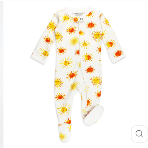 Organic 2-Way Zipper Footie in Suns – L'ovedbaby