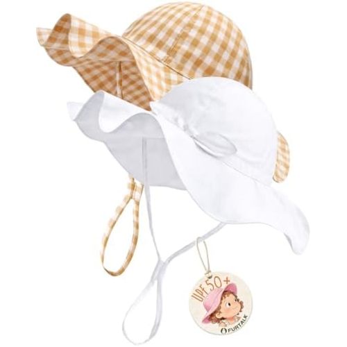 FURTALK Baby Sun Hat Toddler Beach Hats with UPF 50+ Sun Protection Wide Brim Girls Bucket Hat