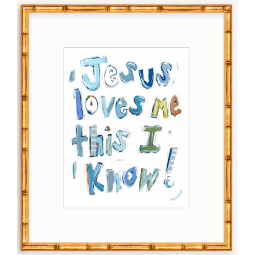 "Jesus Loves Me" on paper