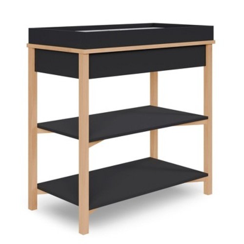 Dream On Me Owen Changing Table, Color: Matte black vintage oak