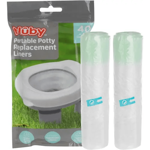 Nuby Portable Potty Replacement Liners - Disposable Potty Liners - Toddler Potty Training Essentials - 40 Count