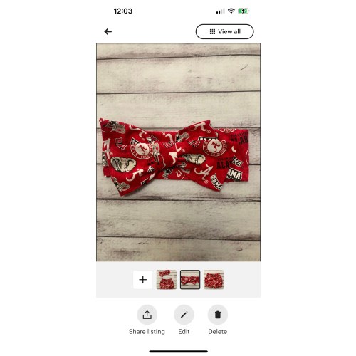 Alabama Crimson Tide Inspired Football Headwrap Headbands Toddler Bows Little Baby Girl Headwraps Big Bow Newborn Infant