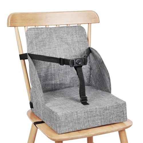 Toddler Booster Seat for Dining Table HOSEASCA 12.6x3.34 Inch Portable High Chair for Travel, Compact Lightweight Travel Booster Seat with Adjustable Straps for Baby