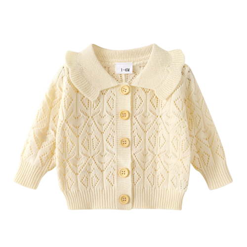 Younger Tree Baby Girl Cardigan Sweaters Long Sleeve Button Closure Knitted Cable Cardigan Coat for 0-6 Months