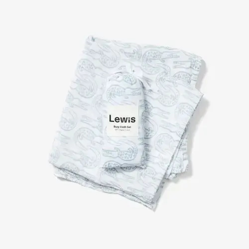 Swaddle + Burp Cloth Set - Alligator