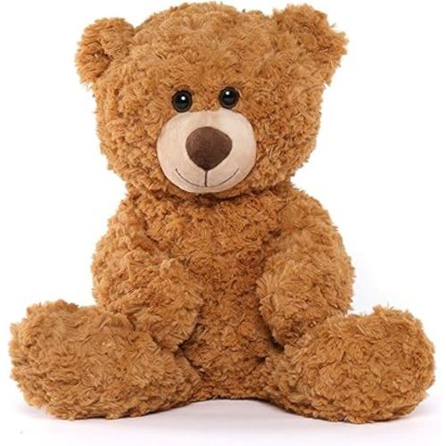 Tezituor Small Teddy Bear Stuffed Animals 18inch, Cute Teddy Bear Plush Toys for Kids Girl Boy, Christmas Bear Plushie Gift for Girlfriend Boyfriend Women Wife, Brown