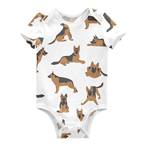 vvfelixl Baby Girls' Bodysuits Black Pug White Short Sleeve Cotton Baby Clothes For Girls 0-24 Months