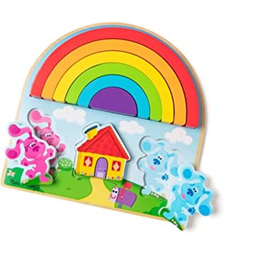 Melissa & Doug Blue's Clues & You! Wooden Rainbow Stacking Puzzle (9 Pieces)