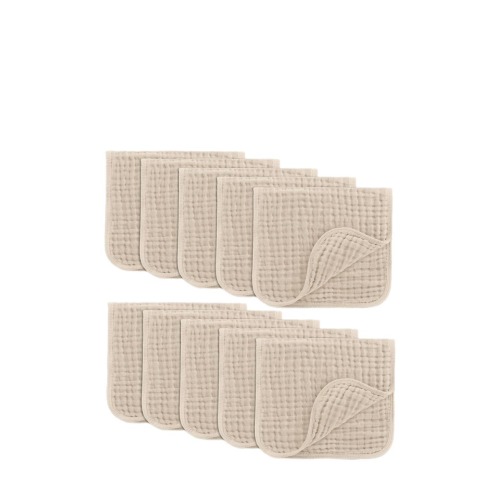 Muslin Burp Cloths - Pack of 10