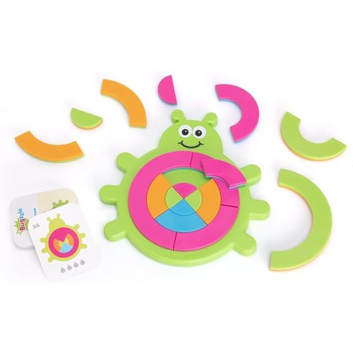 Fat Brain Toys Bugzzle Kids Puzzles Ages 3+ - Match-The-Picture Fraction-Learning Brainteaser, Toys for Kids