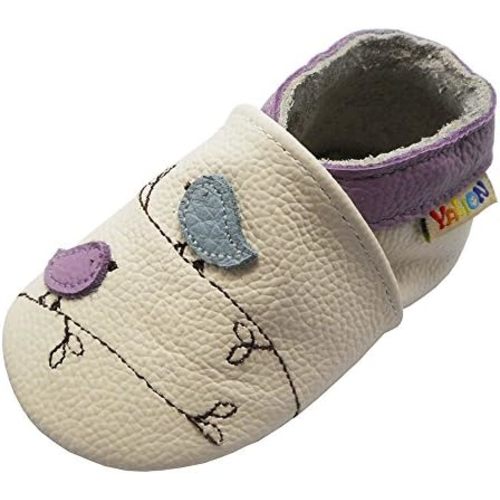 YALION Baby Boys Girls Moccasins Slippers, Soft Sole Baby Leather Shoes, Anti-Slip Baby Walking Crib Shoes for Infant Toddler Prewalker